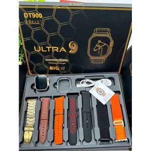 49mm DT900 Ultra Smart Watch with 7 straps IPS HD Screen Heart Rate Monitoring Custom Dial Bluetooth Call NFC Wireless Charge Smartwatch