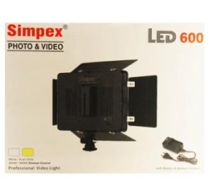 Simpex 600 LED professional Video Extra bright Dual LED white and  Charger with Battery and Charger