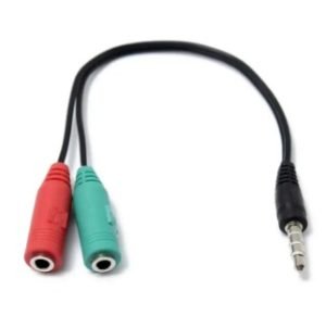 Microphone Audio converter Y Splitter Cable Adattatore Plug Jack