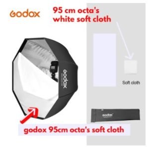 white cloth /white defusser of godox 95cm octa softbox