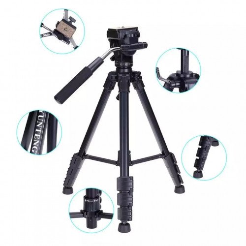Yunteng VCT-691 Aluminum tripod Professional Pan head for canon 700D 650D 600D SLR Camera include Bag Photography Kit