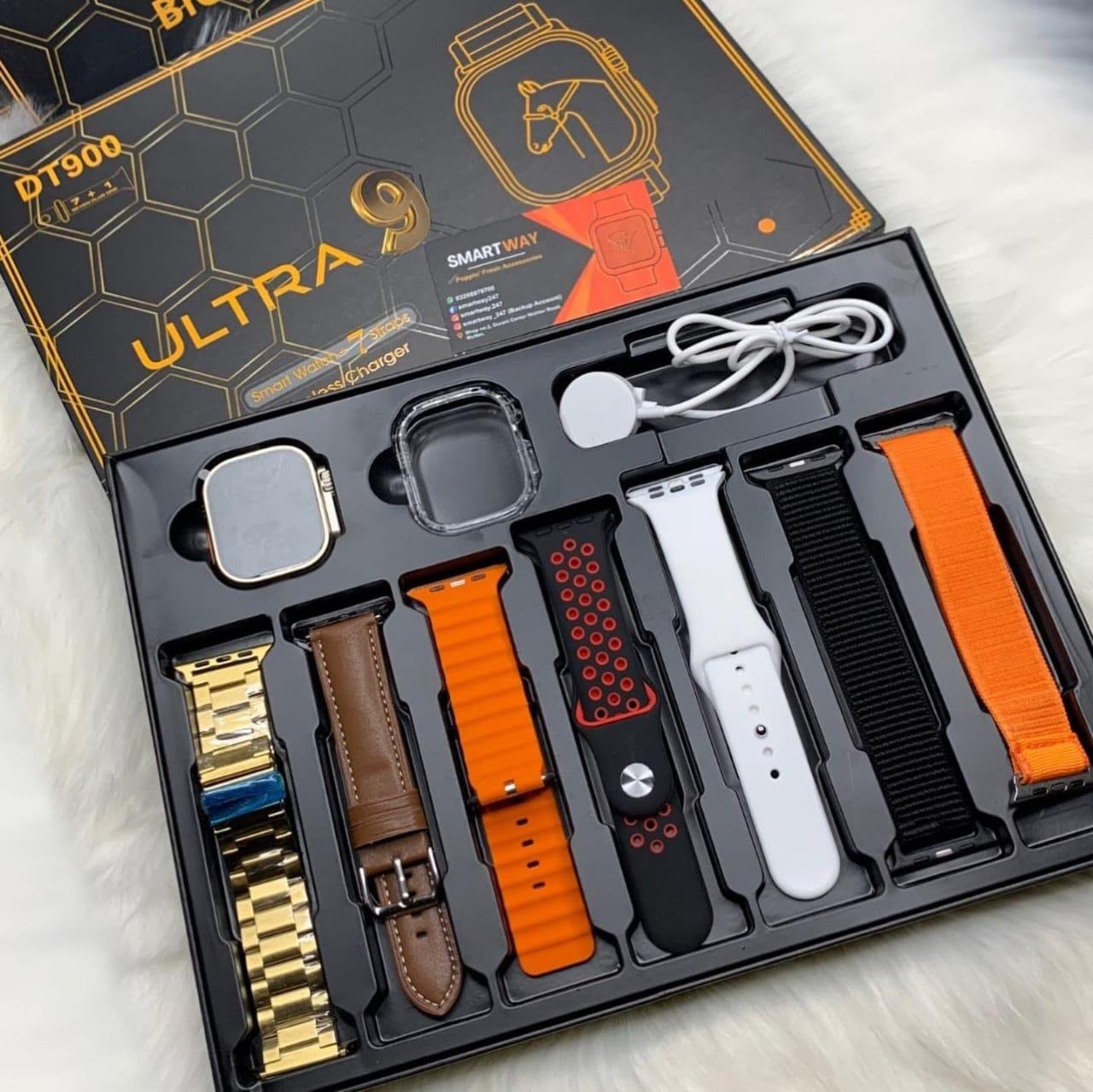 DT900 ultra with - Best Multi Strap smart watch - 2.06 Inch Big Screen 49mm Sport 7 in 1 Smart Watches - Image 2