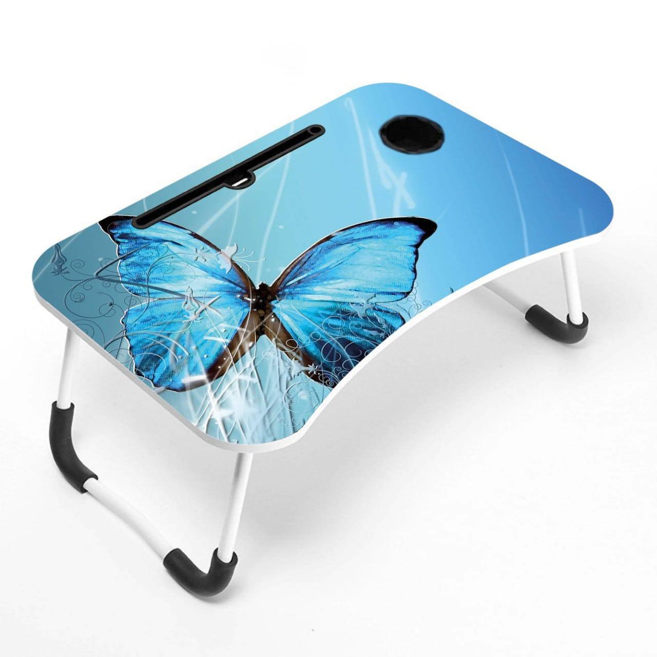 Printed Foldable Table - Blue Butterfly