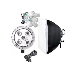 Godox TL-5 5in1 Bulb Head Multi-Holder Tricolor Light+softbox 6060cm Camera Photography Lighting