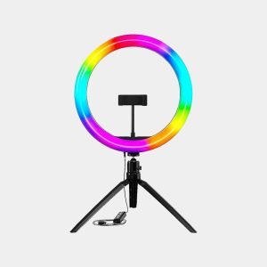 LED Ring Light 12-inch with Tripod Stand Selfie Ringlight Video Photpgraphy Lamp for Youtube Makeup Video Live Lighting Shooting